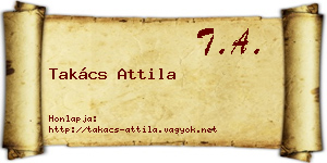 Takács Attila névjegykártya